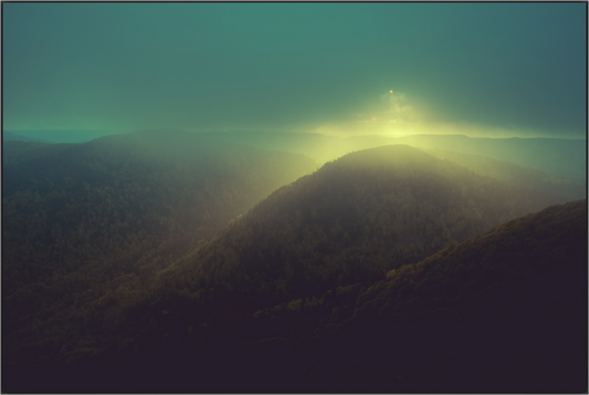 Coucher de soleil sur le massif Vosgien